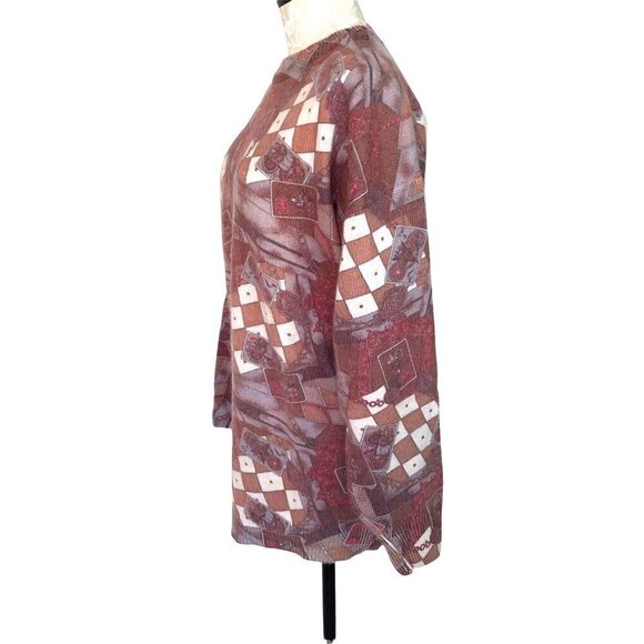 Minali Angora Blend Tunic Sweater Womens Size Large L Vintage Pink Made In Korea - Picture 3 of 13